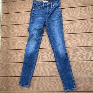 Madewell dark denim jeans 10” high rise skinny